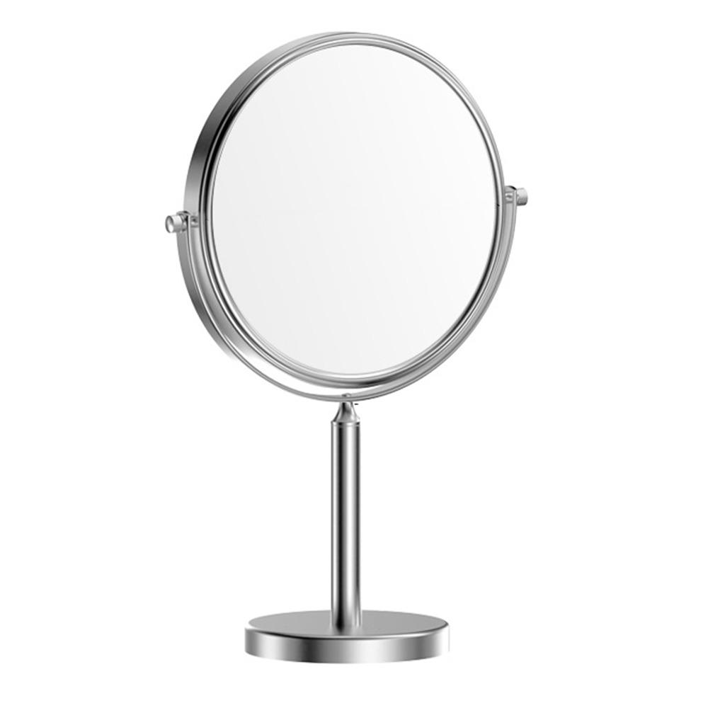 

Водонепроницаемое настольное зеркало для макияжа, вращающееся на 360 градусов, поворотное зеркало для туалетного столика, женское 6 inch серебряный