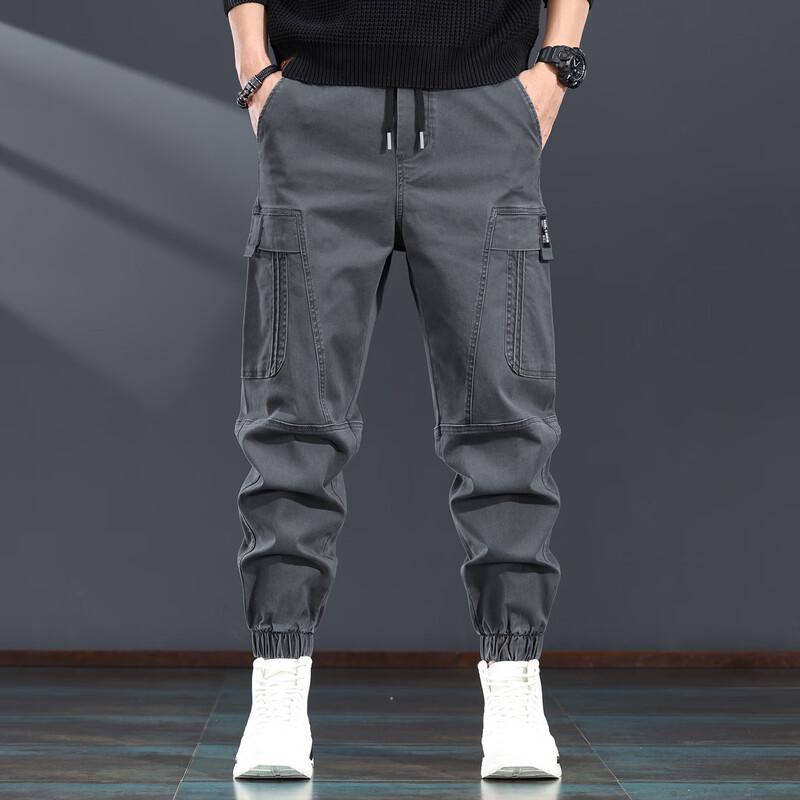 Men's American Retro Fleece-Lined Tapered Cargo Pants