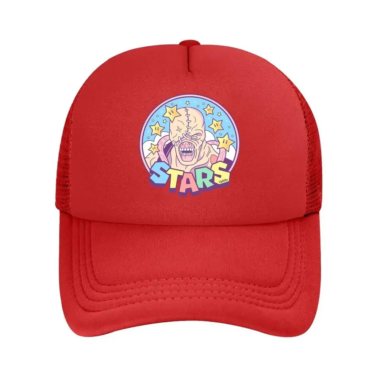 Stars Monster Fun Cartoon Design Mesh Baseball Cap One Size