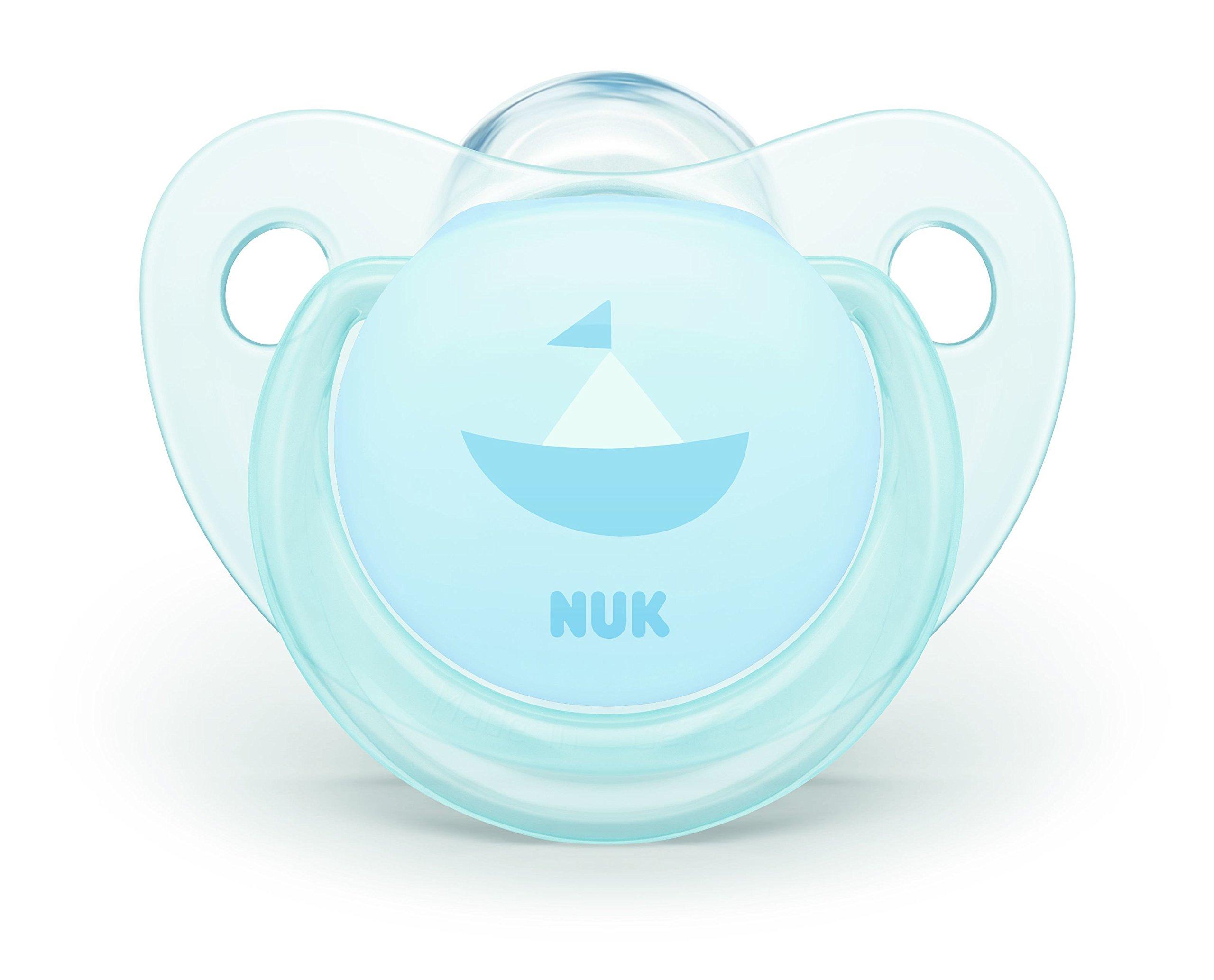 

NUK Pacifier with Cap Hand Encourages Mouth Development and Nose Breathing Rose Blue Yacht Newborn Months OCNK50101213 [Prevents Licking] & 0-6