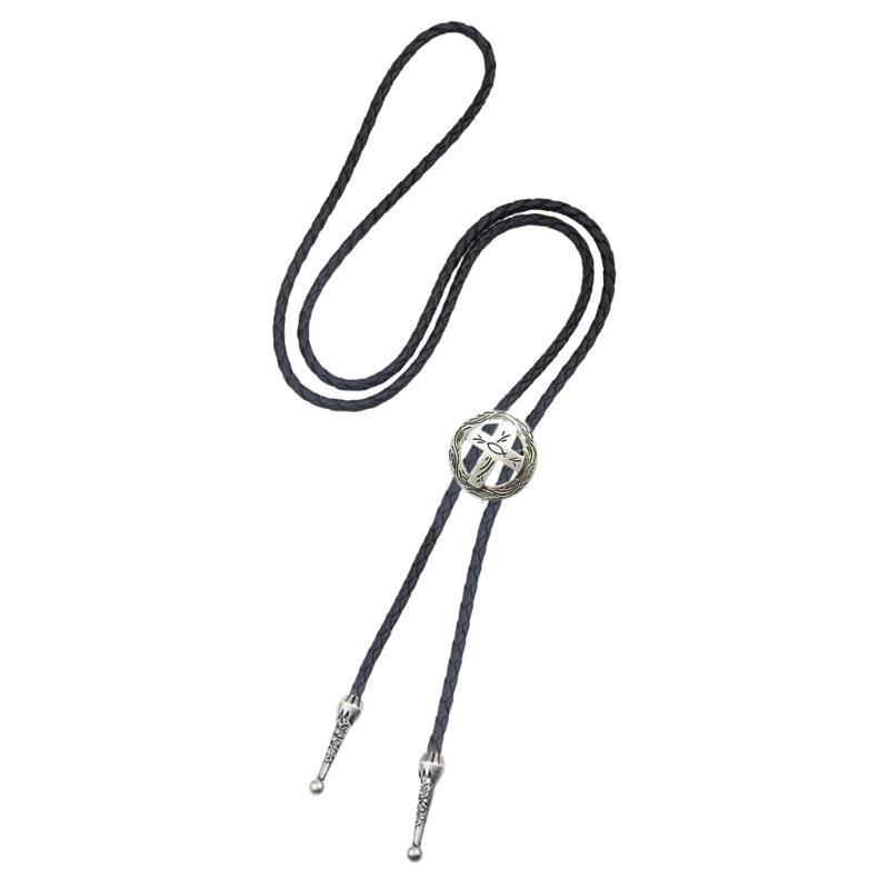 Bolo Tie for Men Crossed Pendant Bolo Ties Necklace Western Styles Accessories Vintage Bolo Tie Classical Rodeos Necktie