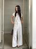 Vision 2026 Spring Collection: Women's Korean Style Simple White Wide-Leg Casual Pants — Loose Slimming Straight-Leg Trousers