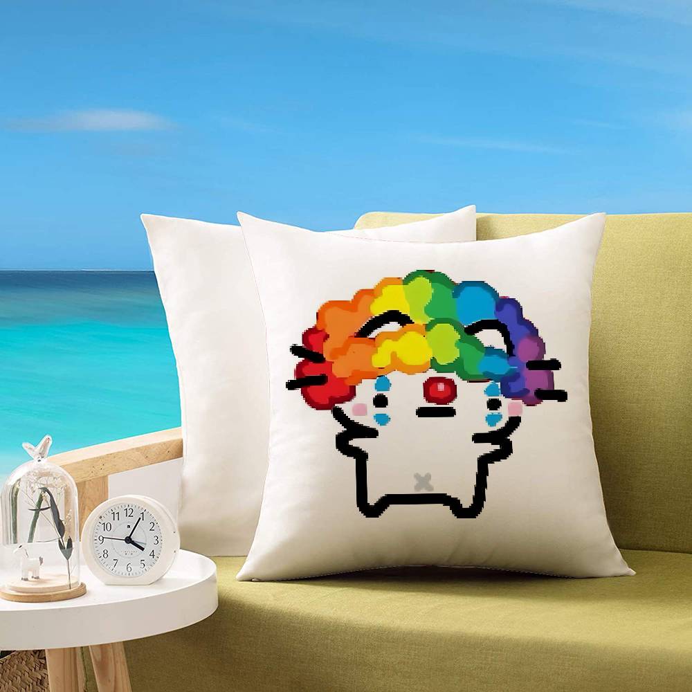 Cute B-Basiilleaf Cat Customizable Square Pillowcases, Stylish And Soft, Perfect For Beds, Cars, And Sofas.