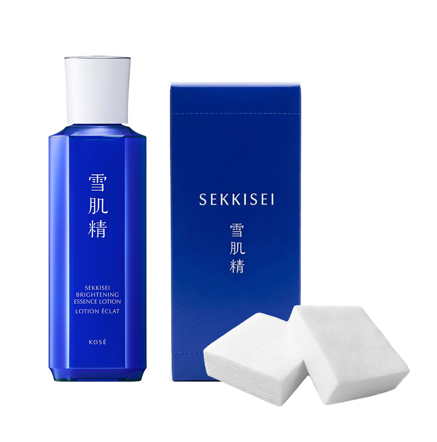 Sekkisei Lotion Quasi-Drug Medicinal Brightening Essence Limited Kit Main Body 200mL + Cotton 40 Sheets