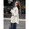 Mocana Women's Elegant Disc Buckle Wool Blend Coat