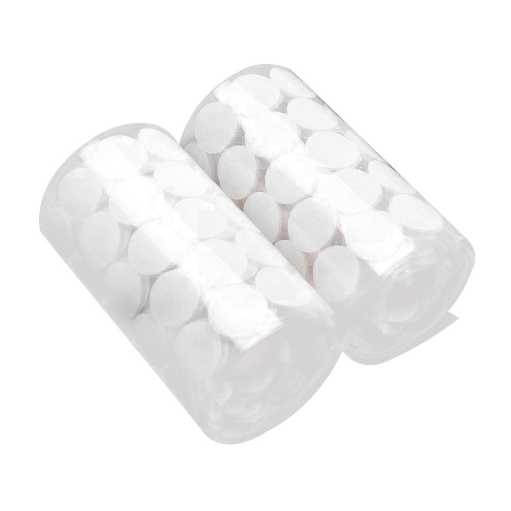 900 Pcs 10Mm Diameter Back Adhesive Tape White Waterproof Peel Stick Wall Decor Round Stickers Loop Hook Tape Diy