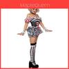 Clown Cosplay Costume For Women With Polyester Fabric And Versatile Performance Style