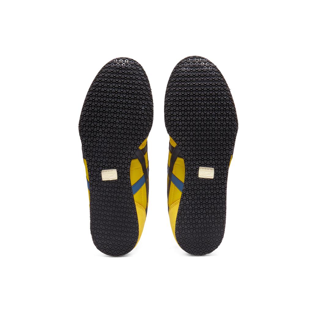 Onitsuka Tiger Serrano Slip-On Fabric Classic Versatile Lightweight Breathable Easy-On Casual Shoes Unisex sneaker Yellow Dark-Blue 1183C615-750