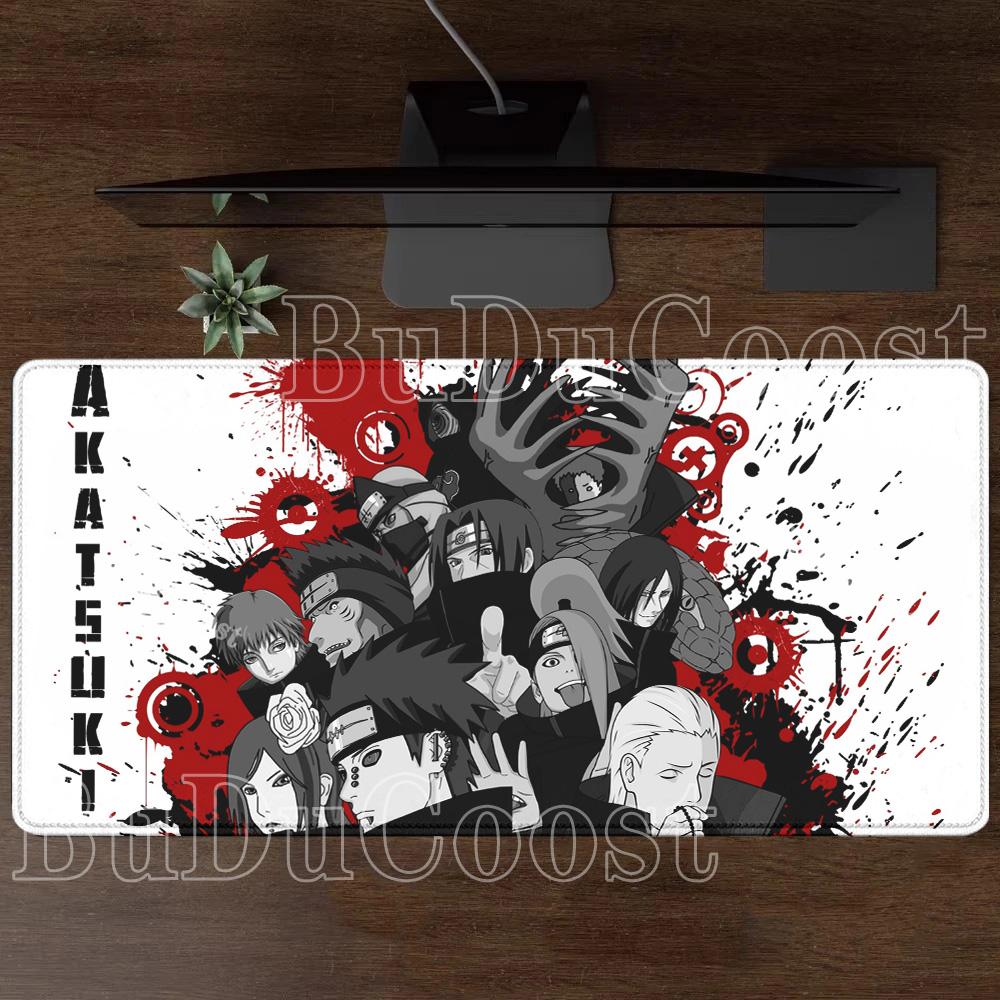 HD Printing Aakatsuki Naruto Mouse Pad Gaming Office Accessories Computer Keyboard Anime Non-slip Desk Mat Overlock XXL Mousepad