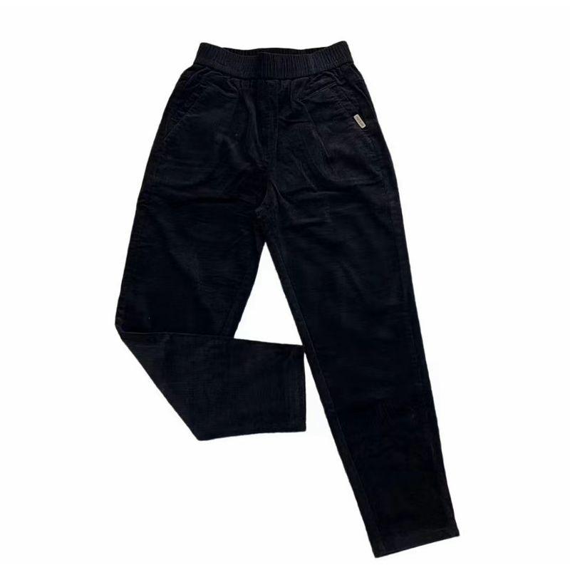 

Women s Autumn and Winter Straight Corduroy Harem Trousers Black L