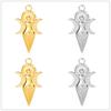 4pcs Mix Crescent Moon Pendants For Jewelry Making Supplies Witchcraft Charm Stainless Steel Charms Bulk DIY Keychains Earrings