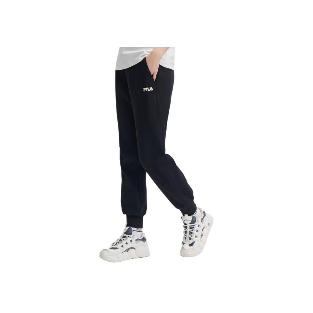 New FILA Knitted Sports Pants Women's Jet Black F11W448606F-BK