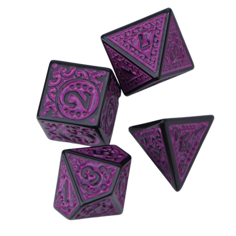 7Pcs/set Polyhedral Acrylic Dices Multiple Face Various Shape Digital Game Dices for Club Party Family Board Game Props