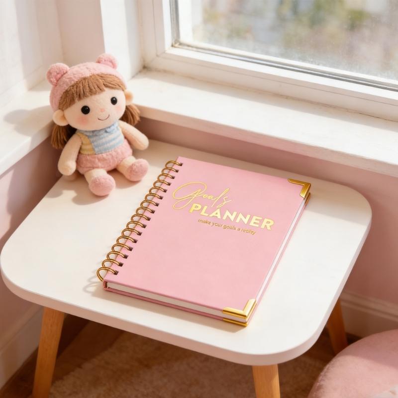 Elegant Daily Schedule Notebook With Firm Cover And Metal Corners Perfect For Work Or School