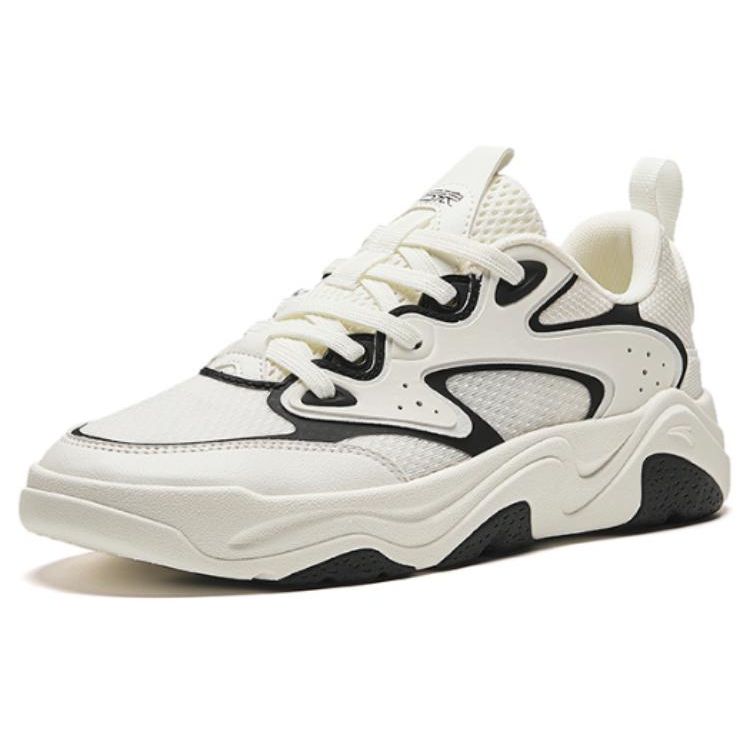 Anta Seria Lifestyle Backwave Absorbție Șoc Rezistent la Uzură Anti-Alunecare Pantofi Casual cu Top Jos Femei Pantofi Casual Alb Negru 122428854-1