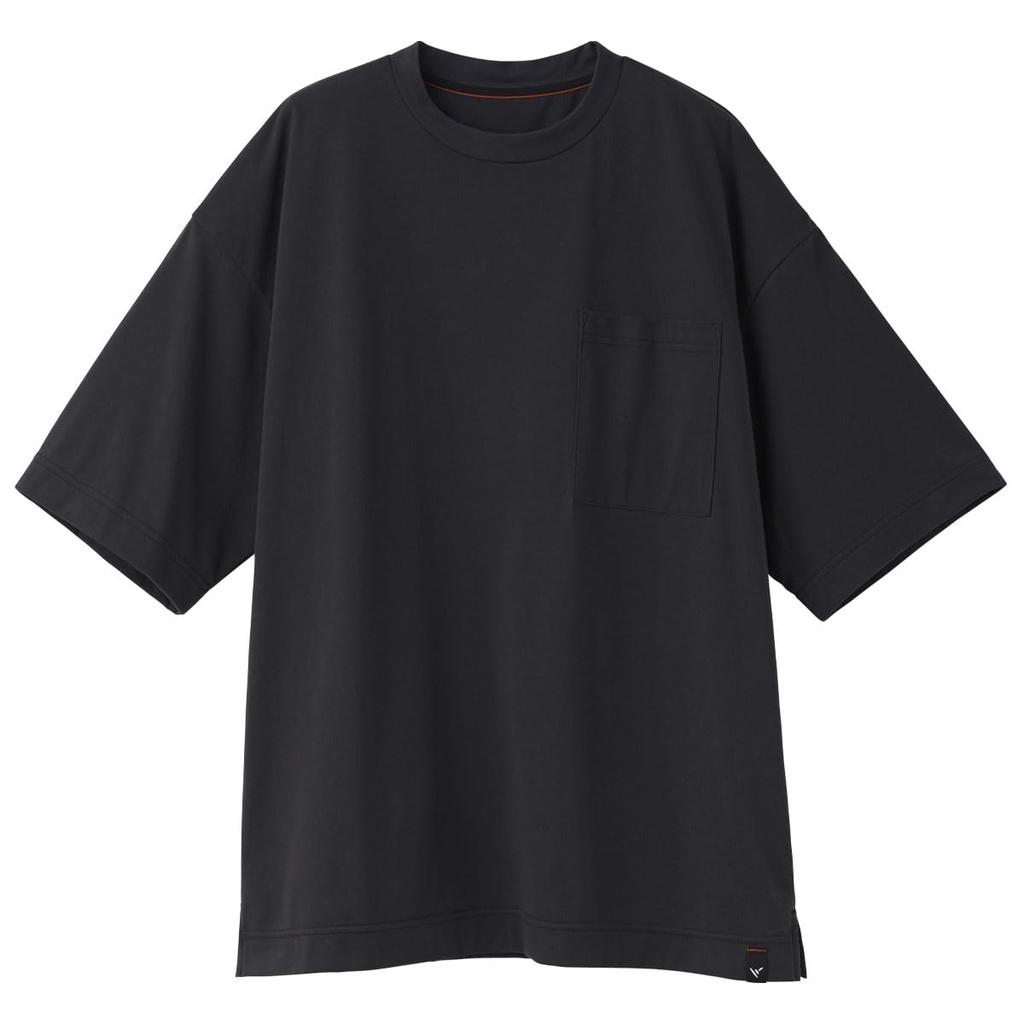 Venex Recovery Recovery General Medical Short Sleeve Pocket Phantom Size L Wear, Days, Device, T-Shirt, Men's, 8503, Black,