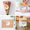 50-500pcs Holiday Wedding Decoration Stickers Thank You Flower Stickers 1inch  Round Self-Adhesive Seal Labels
