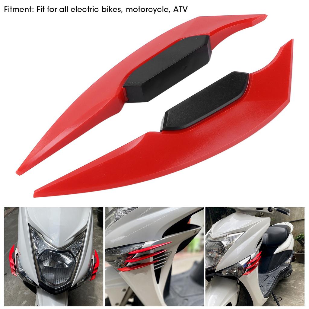 Pair Motorcycle Winglets Aerodynamic Wing Motorbike Accessories for Electric Bike ATV UTV