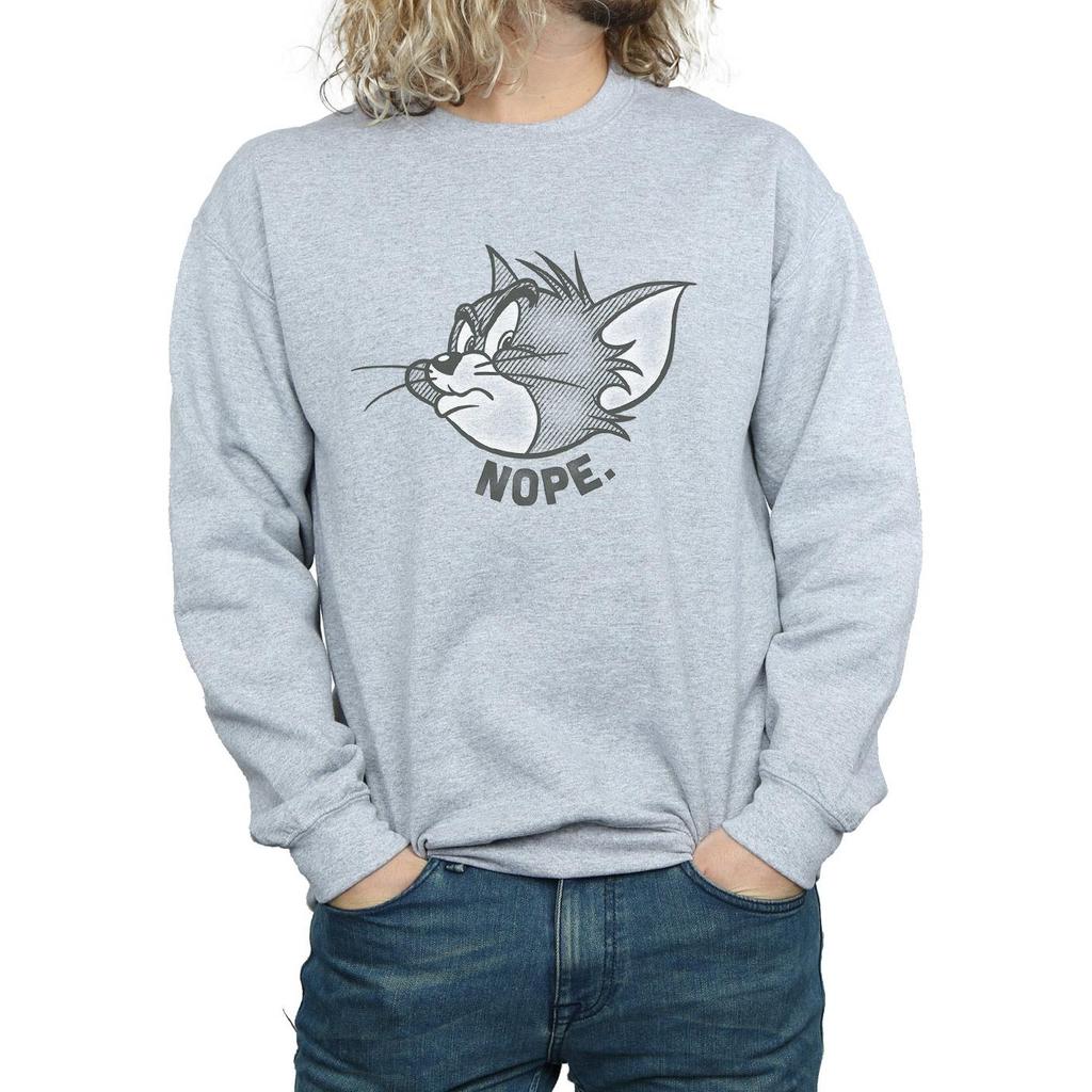 Tom And Jerry Mens Nope Face Sweatshirt