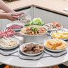 Dining Table Rotating Food Tray Foldable Space Saving Dish Outdoor Family Picnic Saucer Easy To Assemble and Clean Dining Tools