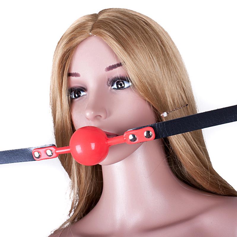 Large Silicone Adult Erotic Mouth Gag - Soft Rubber 4.8cm Ball Expander