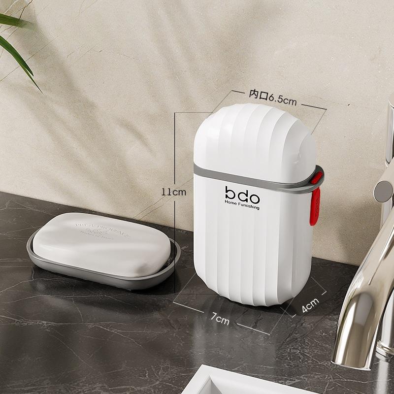 

Soap Box Travel Portable Mini Soap Box Sealed Drain with Cover Soap Box Transparent Light Luxury Premium