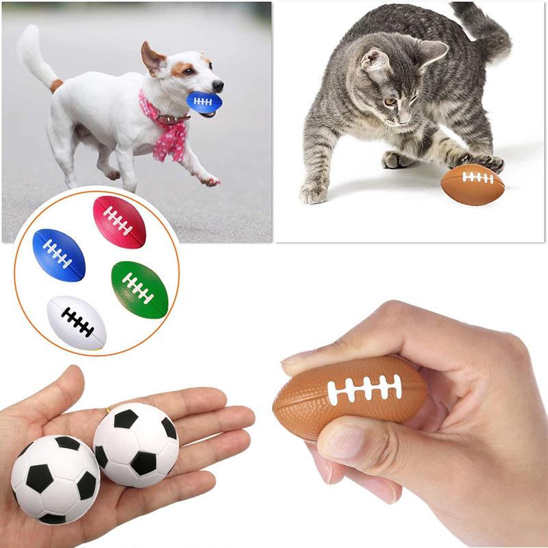 6Pcs  Mini Toy 4Cm Basketball Soccer Stress Ball Jump Ball Decompression Ball Pu Grip Ball Outdoor Sports Boy Kids Toys Gift
