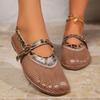 Large-Size Mesh Casual Flat Shoes for Women – Summer New European & American Fashionable One-Band Buckle Versatile Flat Sandals