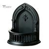 Dark Academia Room Decor Gothic Wall Shelf, Vintage Floating Shelf for Bedroom And Living Room, Matte Black Decorative Display Wall-Mounted Rack with
