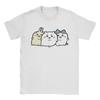 Chubby Bloated Chiikawas Hachiware Usagi Hungry Eat Food Full Fat T Shirts Men's Cotton T-Shirt Tee Shirt Clothing Gift Idea