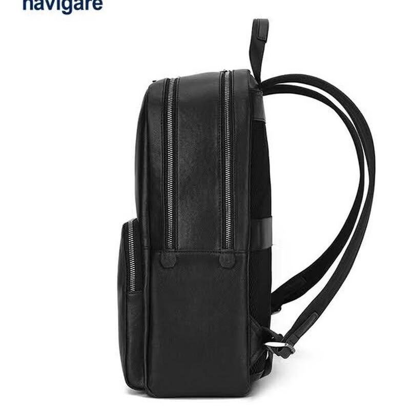 Navigare Men's Top-Grain Leather Laptop Backpack