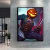 5D DIY Diamantmålning Korsstygn Halloween Skrämmande pumpahuvud Man Diamantbroderi Mosaik Väggkonst Hemdekoration