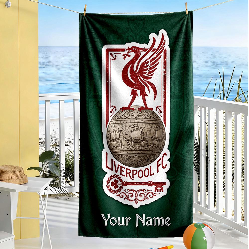 Liverpool Team Customized Name Beach Towel Super Soft Absorbent Suitable For Sports Travel Swimming Yoga Bathroom Beach And Pool