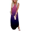Women's Casual Loose Summer Long Dress Sleeveless Split Maxi Dresses Summer Beach Dress With Pockets
