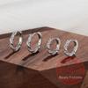 Koreanische Vintage 925er Sterlingsilber Kristall Mobius Creolen für Damen S925 Hochzeitsfeier Schmuck Geschenk Aretes De Mujer