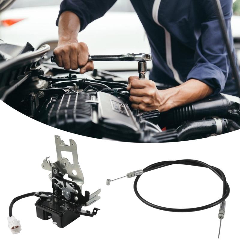 Siłownik Zamka Klapy Bagażnika Zintegrowany z Linką Siłownik Zamka Tylnych Drzwi Pojazdu 64680-0C010 Zamiennik Prosta Instalacja