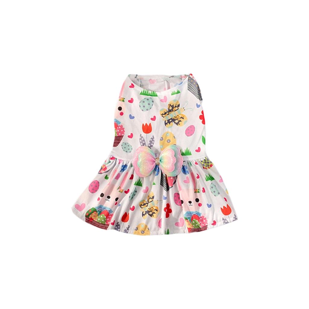 Easter Dog Dress - Breathable & Comfortable Pet Sundress With Cute Bow Decoration For Small & Medium Dogs