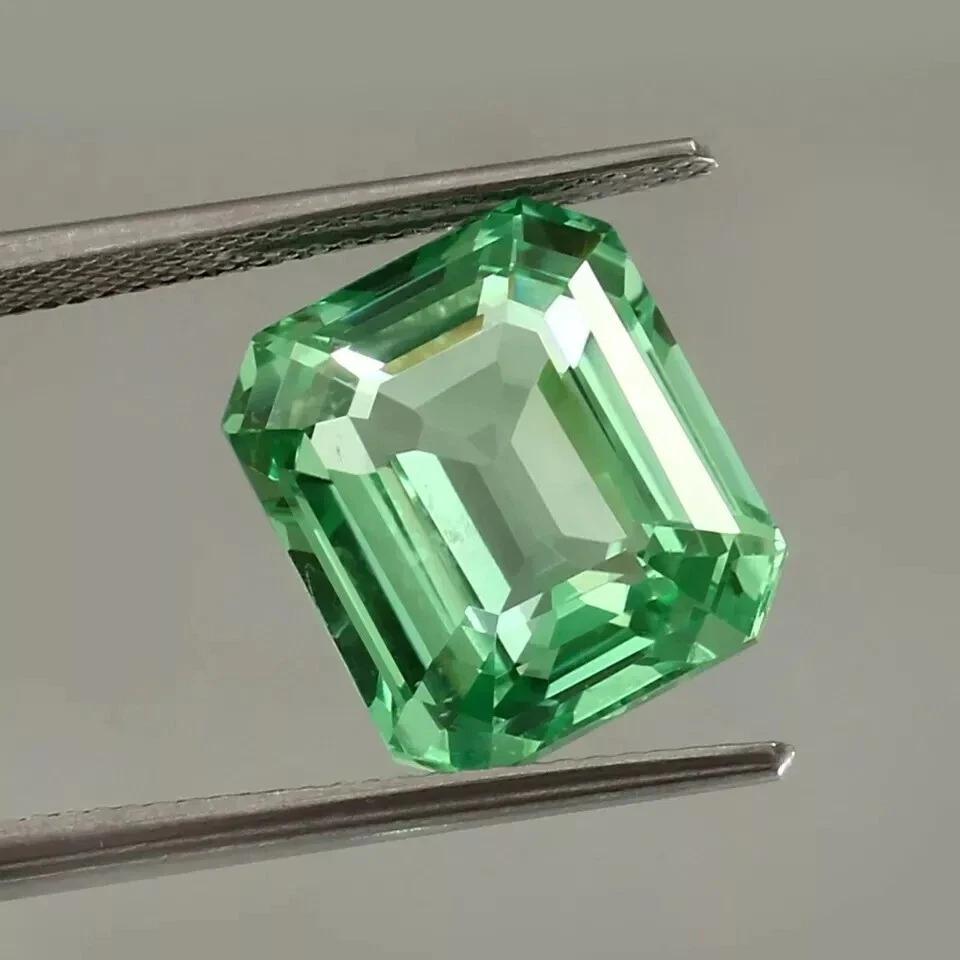 Radiant Cut Natural Amazing Green Emerald 8-10 Ct Fabulous Certified Gemstone