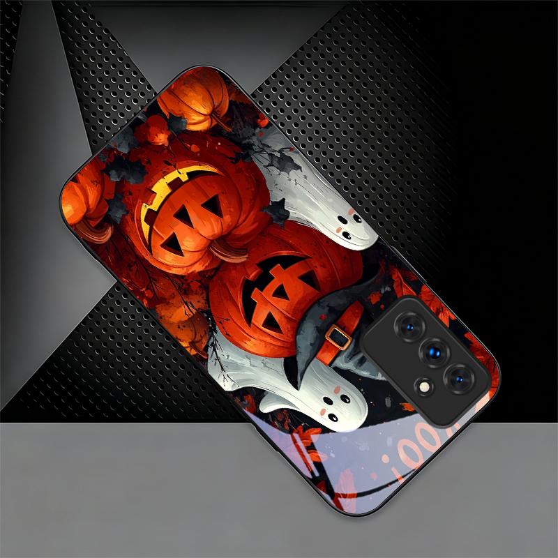 Halloween Boo Vibe Black Phone Case For Samsung A32 A33 A34 A35 A36 A37 A51 52 52s A53 A54 A55 A56 A57 A71 A72 A73 Glass Cover