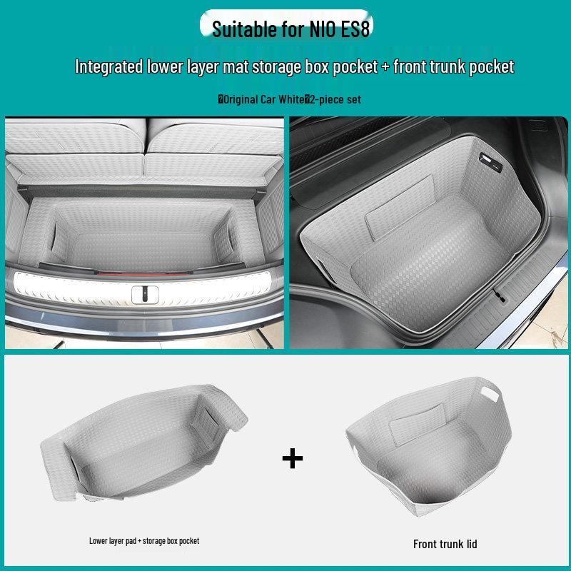 NIO ES8 Front & Rear Trunk Mat: Full-Coverage Leather Protection for 26 Models