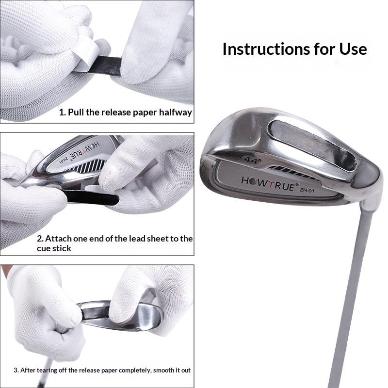 10/20/30Pcs Golf Lead Tape Adhesive Strips for Adding Weight to Golf Clubs Tennis Pickball Rackets Sports Equipment Accessory