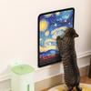 Novo Poste Arranhador de Gato Durável Montado na Parede Bordas Costuradas Tecido Macio Para Espaço de Arranhar Brincar Interno Design Economizador de Espaço Para Gato