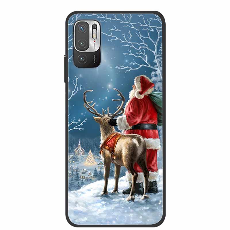 Christmas Cartoon Case For Xiaomi Redmi Note10 Case Silicone Soft TPU Cover for Xiaomi Redmi Note 10T 10 Pro 4G 5G 10S 9T 9 Case
