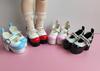 Doll Shoes, 4-minute Width, All-purpose, High Heel, Lace-up Shoes, Lace Trim, Patent Leather (pink)