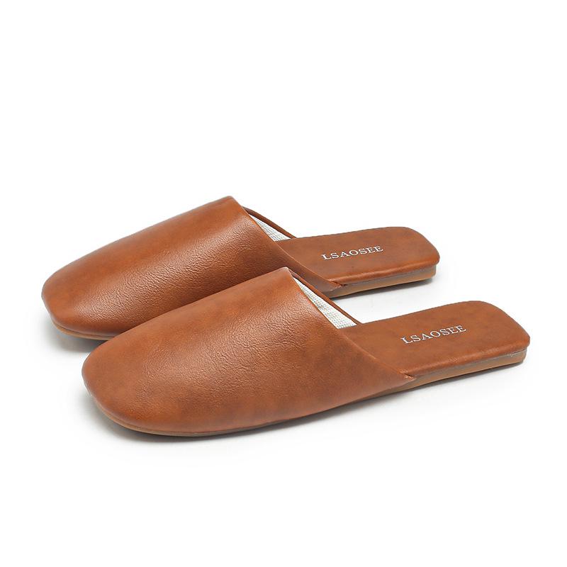 

Minimalist Cloud Pattern PU Leather Slippers with Matte Rubber Sole for Men & Women - Spring/Summer 36/37 (fits 35-36 foot)