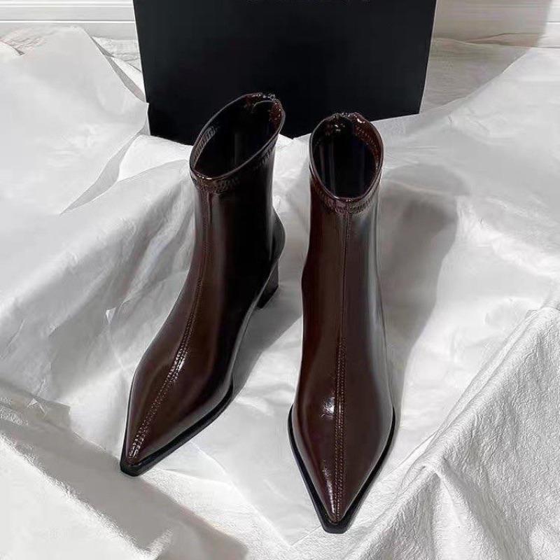 Riding Boots for Women 2025 New Women's Boots Classic Daily Women High Heels Ankle Boots Sexy Pointed Toe Shoes Ladies
