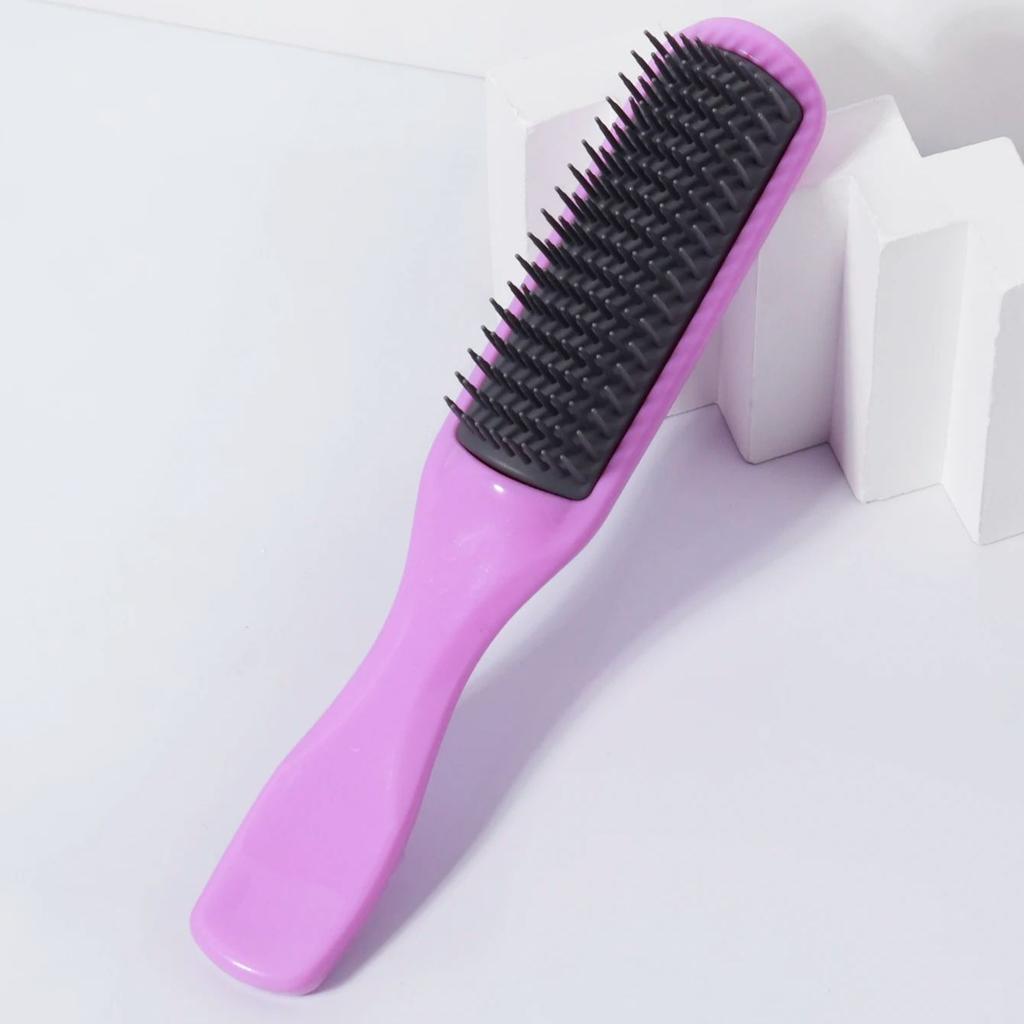 Curly Hair 9 Row Brush - Shaping Defining Hair Styling Hair With Comfortable Grip For Daily Hair Care And Styling