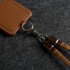 Multifunktionales Ladekabel-Lanyard Echtes Lederhülle Für iPhone 16 Pro Max 15Pro 11 13 12 14Pro Umhängeband Kartenfach