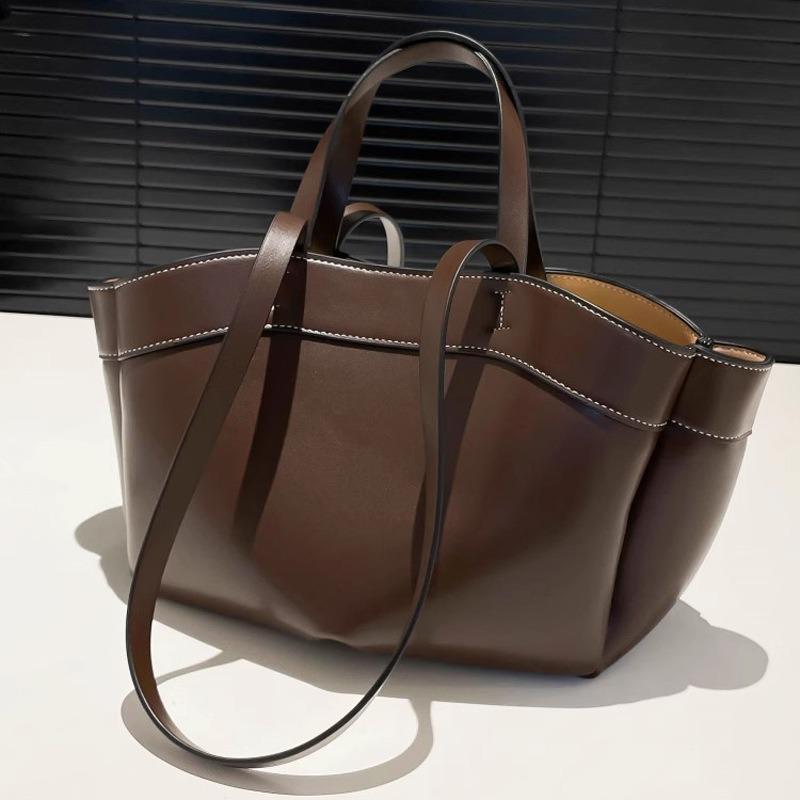 Bolsa tote grande de alta qualidade para mulher, nova, cor sólida, versátil, de ombro, textura da moda, bolsa de mão para mãe e filho