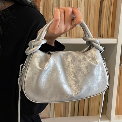 Borsa da Donna con Motivo a Ravioli, Elegante Borsa a Tracolla, Raffinata Piccola Pochette